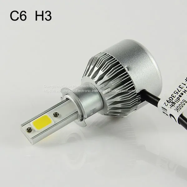 Led Headlight C6 h3 Cob 30W/Bulb 60W/Set 6400lm/set LED Headlight Bulbs Hi/Lo Led Car Headlight Headlamp photo-3