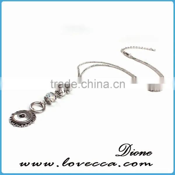 2016 Fashion New Charm Necklace Snap Button Pendant Necklace Changable Snap Button Necklace photo-3