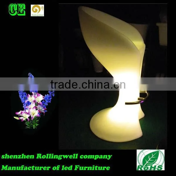 Wholesale Stylished Commercial Fashion Full Color Night Cluded LED Stool Chair With Rechargeable Battery photo-2