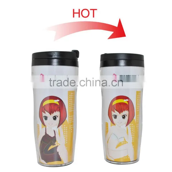 Wholesale Double Wall Plastic Travel Mug Sublimation Mug photo-3