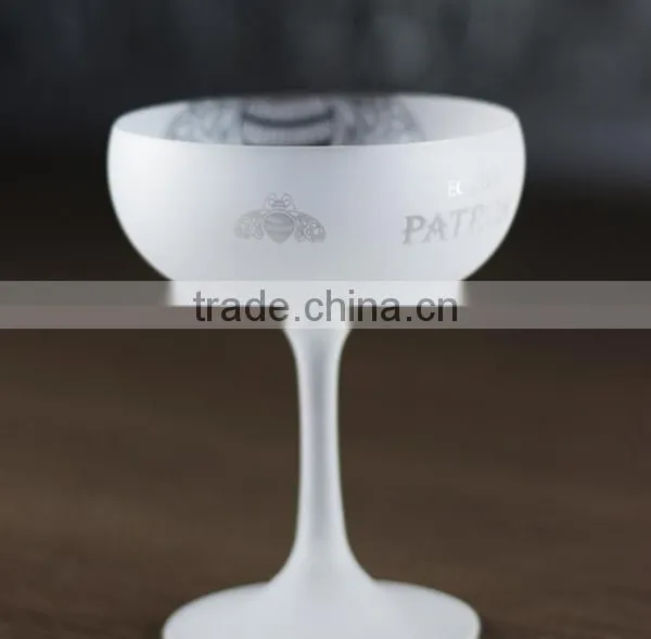 5oz Etched Laser Engrave Glass Sand Blasted Logo Wine Glass Cup photo-2