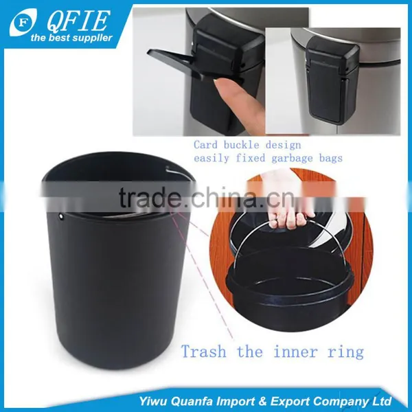 Silver Eco-friendly 30 Litres Cylinder Stainless Steel Foot Pedal Dustbin for Korea Market photo-6