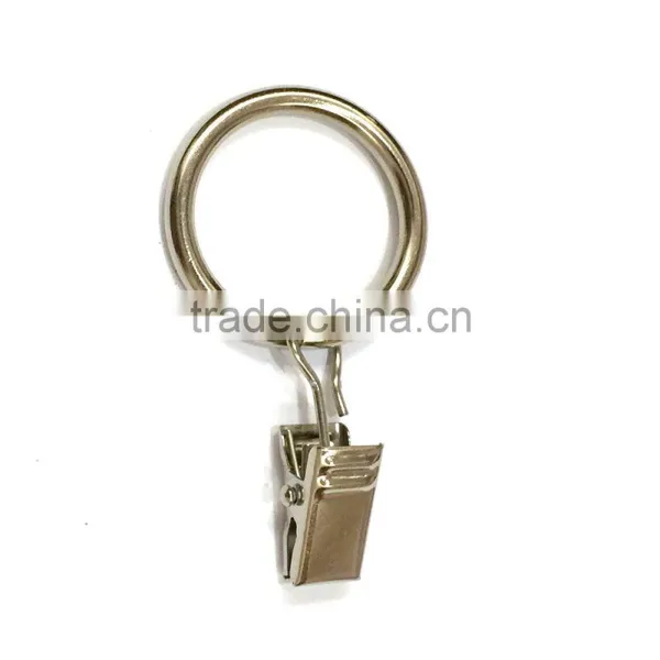 ID30mm & OD37mm Rod Ring With Clip Hanging / A Ring With A Clip / Iron Curtain Ring With Clip photo-3