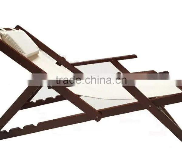 Folding Lounge Wooden Beach Chair photo-2