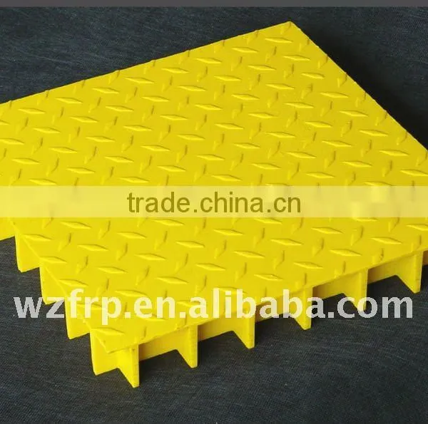 FRP Grating With Chequer Plate Cover
