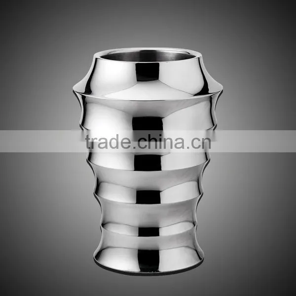 Unique Bamboo Shape Champagne Metal Stainless Steel Ice Bucket With Stander photo-6
