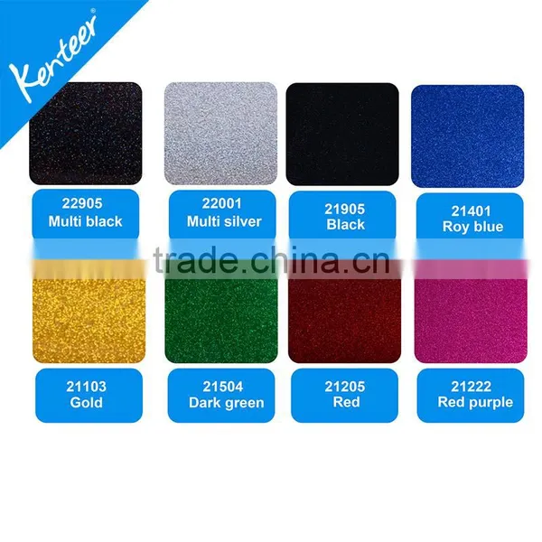 Korea Quality Sticky Backing Film PU Flex Glitter Heat Transfer Vinyl Film for Tshirt photo-2