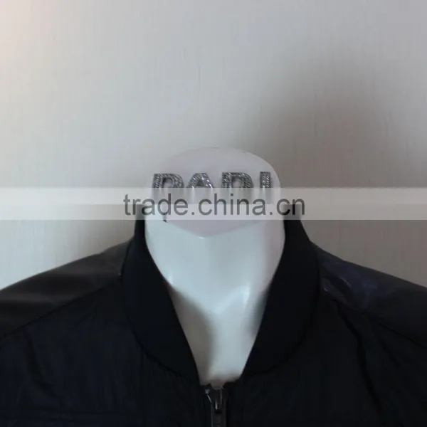 Cheap Black Mens Plain Black Jacket photo-2