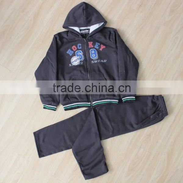 Fashion Fleece Boys Printing Wholesale Custom Hooded Pants Stock photo-2