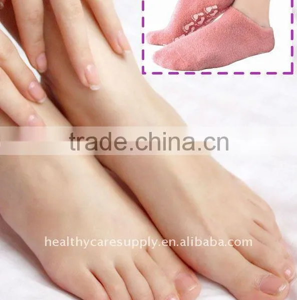 Magic Unisex Beauty Spa Soften Repairing Whitening Moisturizing Treatment Skincare Anti Slip Gel Socks