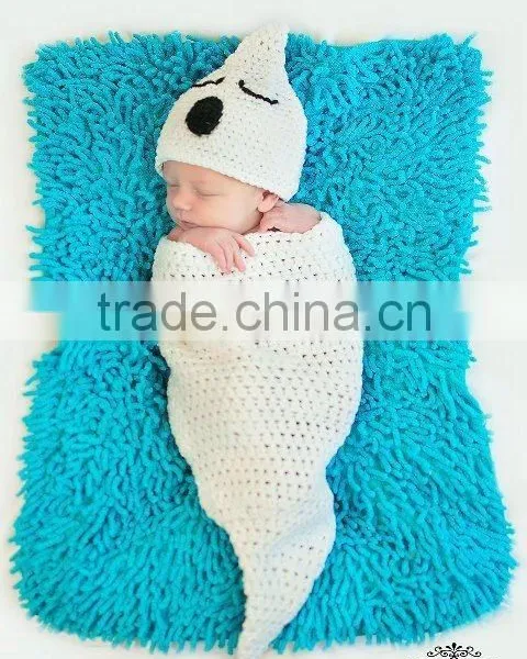 Baby Ghost Halloween Costume or Photo Prop Hat and Sleep Sack Cocoon