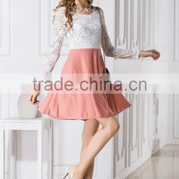 Latest Hot Sell Casual Fashion Mature Lace Style Clothing Wholesale Ladies Women Fashion Dresses photo-2