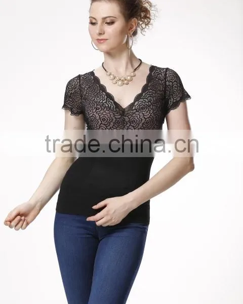 Women's Seamless Tunic Tops/ Short-sleeved Shirts photo-3