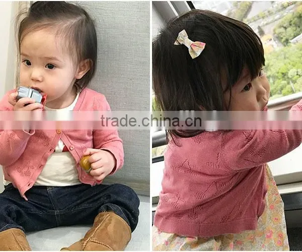 Pink Berry Crocheted Pattern Infant Toddler Baby Girls Cardigan Sweater photo-3
