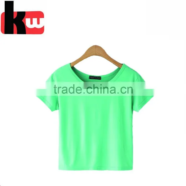 100% Cotton 2017 Summer Top Fashion Women T-shirts Plain Color