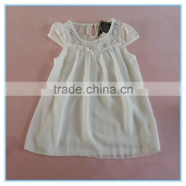 Children Girls Chiffon Printed Lace Sleeve t Shirt, Beautiful Girl t Shirt, Fancy Gril Short Sleeve t Shirt photo-2