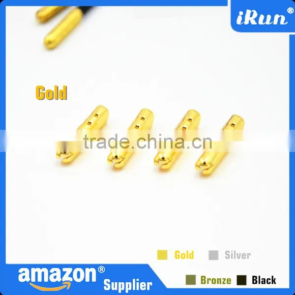 Shoelace Bullet Metal Smooth Ends Aglet - Shoe Lace Tip Replacement - Cylinder Tips Metal Aglets DIY Shoe Lace Tips photo-2