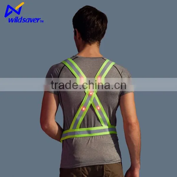 China New Design Led Hi Visibility Vest Safety Dark Night photo-3