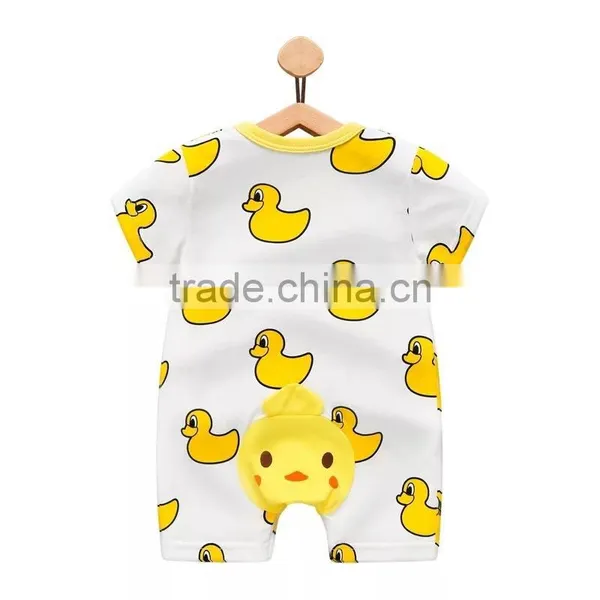 Wholesale Baby Cotton Rompers Cute Printed Short Sleeve Baby Onesie photo-6