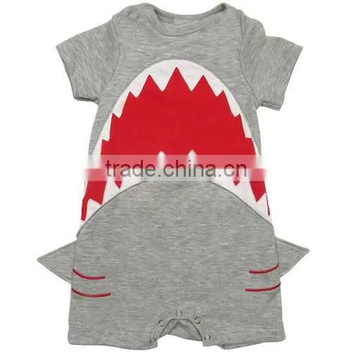 Wholesale Funny 3D Baby Rompers Shark Newborn Baby Clothes Rompers Animals Pattern photo-3