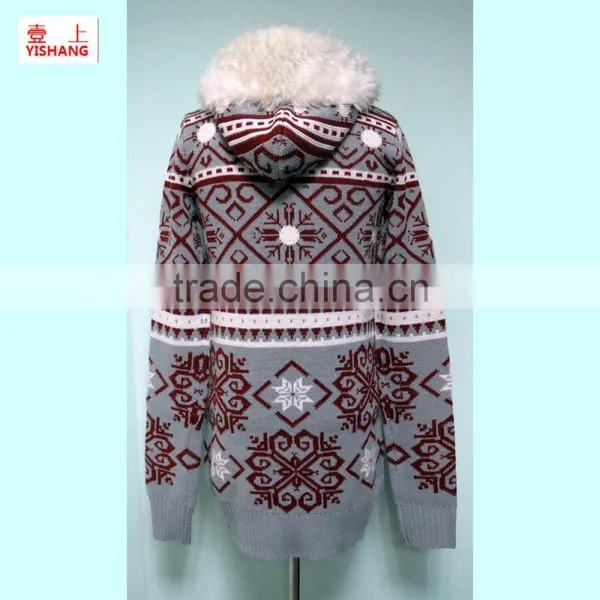 YSST-1026 Jacquard Lady Sweater 100%Acrylic ,7GG,500g photo-2