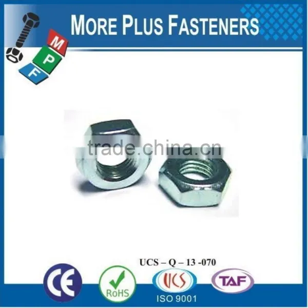 Made in Taiwan Hexagon Jam Nut Metric DIN 936 Class 4 Class 6 Coarse Thread Fine Thread Bare Steel Zinc Plated photo-2