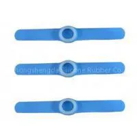 Custom Blue White Silicone Rubber Watch Straps for Slap Watch on Wrist