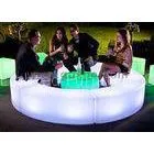 Plastic LED Bar Stools Bench Curved Durable For Outdoor / Indoor Chair