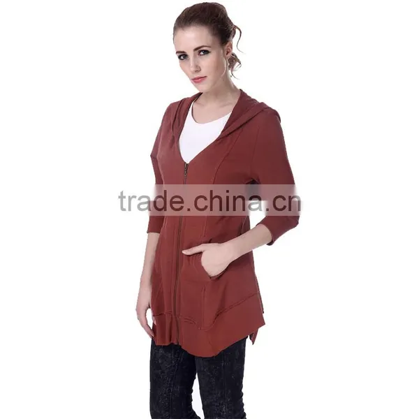 Latest Design Summer Women Fashion v Neck Coats Wholesale photo-4
