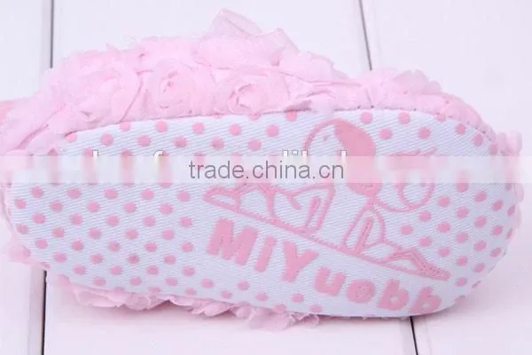 0-12 Month New Arrival Girl's Start Walkers Rose Lace Newborn Baby Shoes photo-5