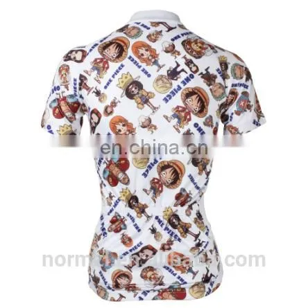 2016 Women Short Sleeve Luffy Cycling Jersey White Bike Apparel Girl's Bicycle Wear Cycling Gear photo-3