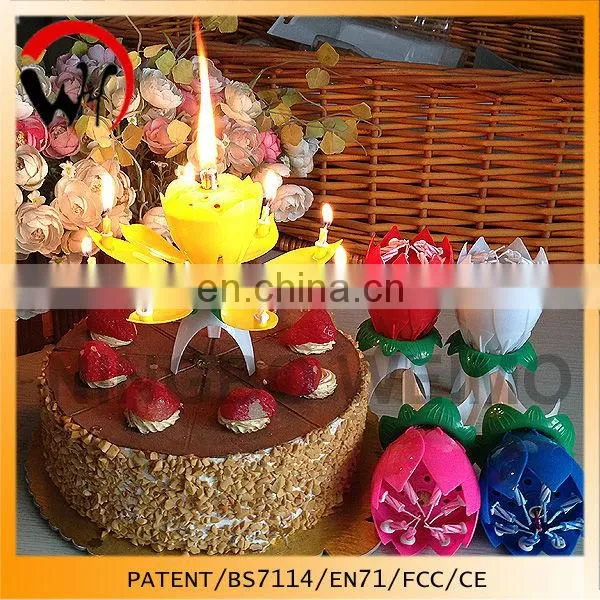 Two Layer Magic Funny Singing Flowering Musical Birthday Candle photo-2