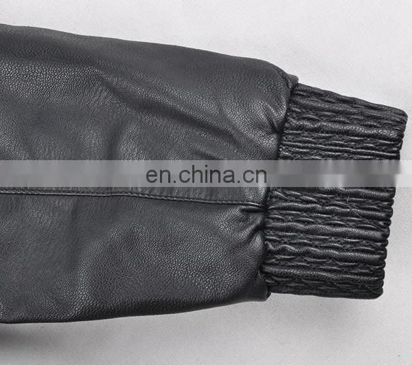 2017 Latest Fashion Mens Warm Cheap Leather Motorcycle Jacket photo-6