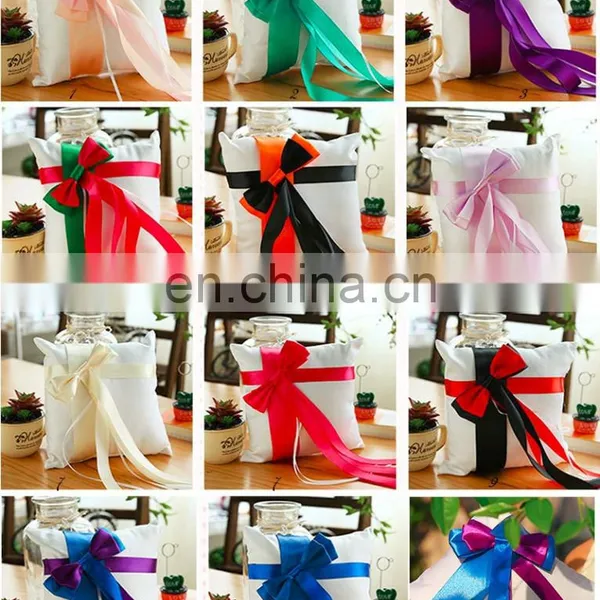2016 New Western Style Big Bow With Ribbon Wedding Properties Bride Ring Pillow photo-5
