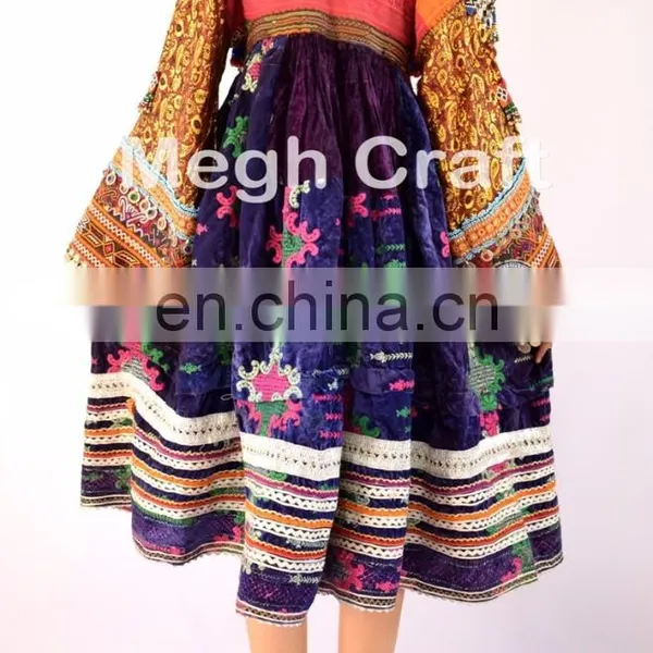 Handmade Balochi Coins Dress-Kuchi Vintage Tribal Dress -Kohistani Ethnic Costume Dress With Tassels photo-4
