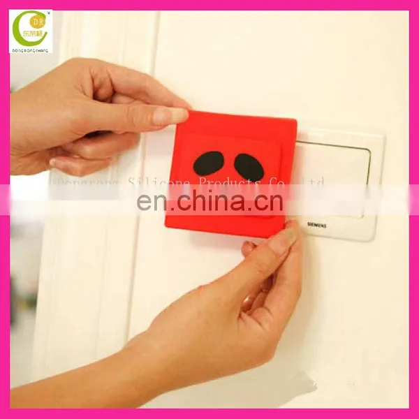 Promotional household giveaway gifts printing cute animal design eco-friendly silicone rubber locking switch cover