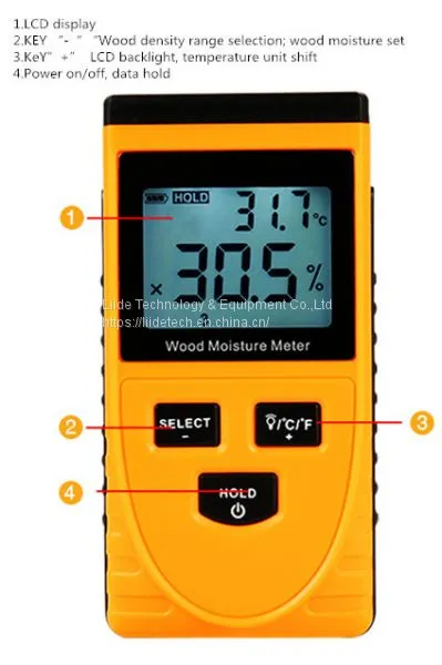 LM163 Handheld Digital Inductive Wood Moisture Meter photo-3