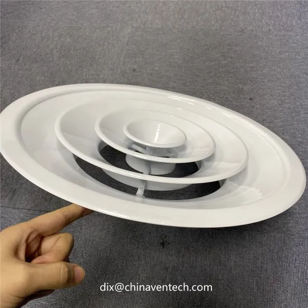 Hvac AC Vent Unit Circular Grille Aluminum Round Ceiling Diffuser photo-5