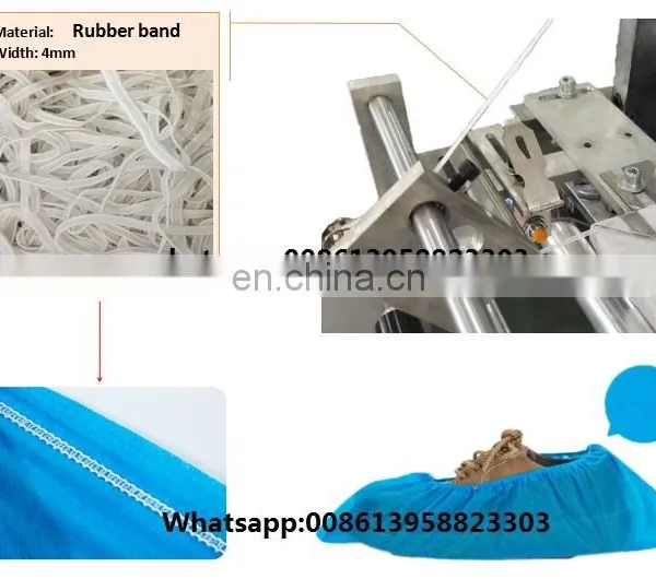 400*160mm 520*160mm Hospital Workshop Fully Automatic Fabric Non Woven Shoe Cover Machine Price photo-6