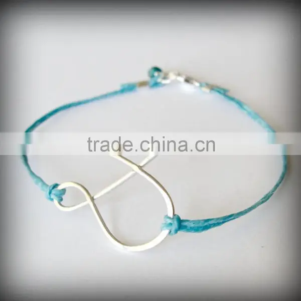 2015 Newest Wax Cord Braid Rock Bangle Heavy Metal Ancient Charm Bracelet for Men photo-5