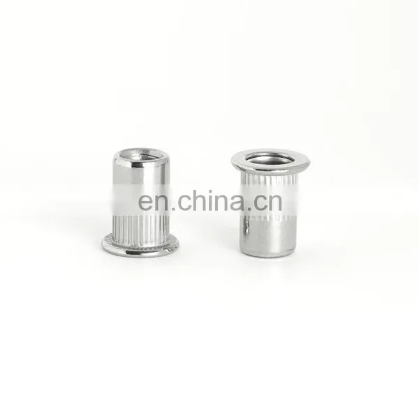 Factory Stock Metric Inch Size Open End Closed End Flat Countersunk Head Knurled Nut Rivet Nut m2 m4 m5 m6 m8 ss Nut photo-2