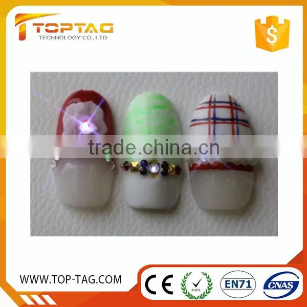 Durable Flashing Light NFC Rfid Micro Finger Nail Sticker For Women photo-4