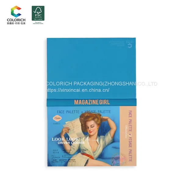 Custom Palette Design Empty Magnetic Eyeshadow Palette Eyeshadow Packaging Paper Cardboard Dry Acrylic Eyeshadow Palette photo-5