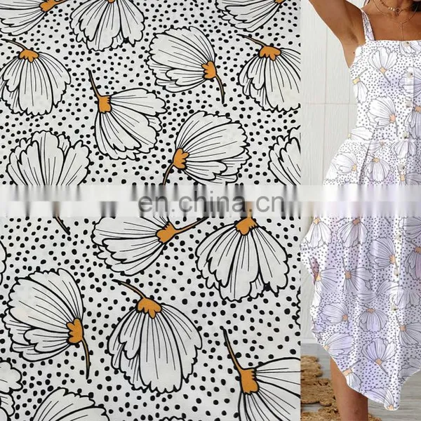 Factory Supply Price Viscose Cotton Linen Poplin Digital Printing Fabric for Dress photo-3