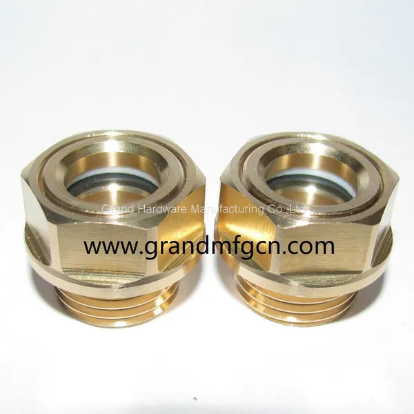 Brass Oil Level Glass Sights for Air Compressors NPT Pipe Thread 1 Inch 1/2 Inch photo-5