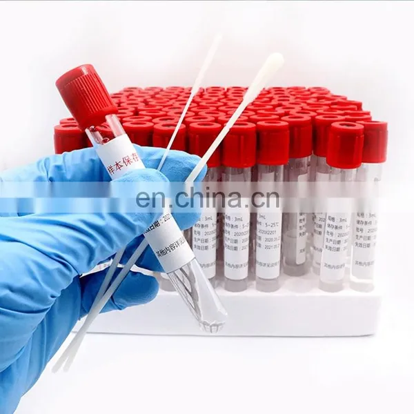 Medical Disposables Tubes and Swabs Products Oral Nasal Swab Kit VTM Swab Test for RT-PCR Analysis