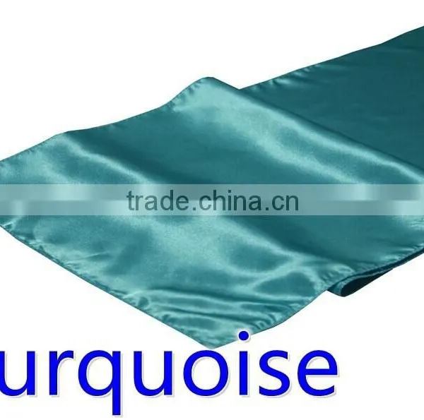 Hot Selling Ployester Satin Table Runner for Wedding Decoration, Royal Blue Color photo-4