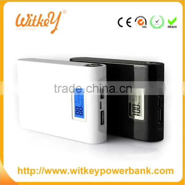 10000mAh LCD Display and LED Light Dual USB Charger Power Bank