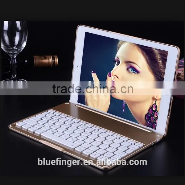 Best Seller Backlit Aluminium Alloy Bluetooth Keyboard Case for 9" Android Tablet With Smart Cover photo-2