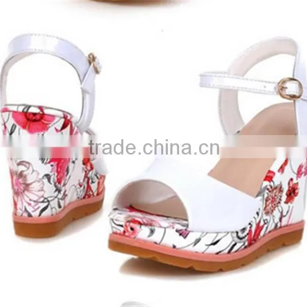 Nurse Shoes With Wedge Heels  Bridal Shoes White With Decoration Wholesale Women Shoes 2015 photo-3